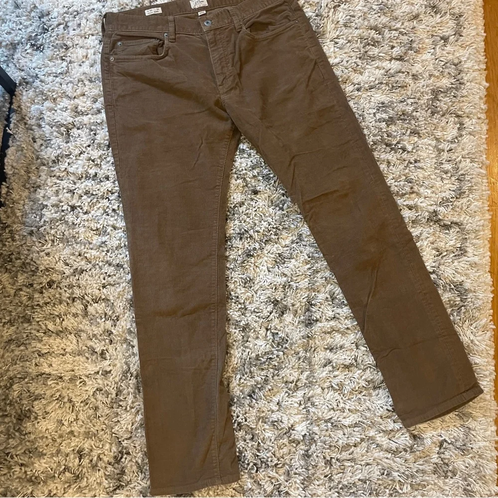 J. Crew Brown Corduroy Pants Straight Leg